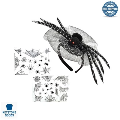 Versatile Halloween Spider Headpiece - Handmade Black Widow Cosplay Accessory - Image 1 of 4
