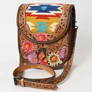 AD American Darling Cross Body coperta sella lavorata a mano vera pelle donna - Foto 1 di 8