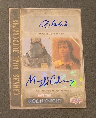 2023 Marvel Moon Knight ANTONIA SALIB / MAY CALAMAWY CANVAS DUAL AUTO SSP /25 - Image 1 of 3