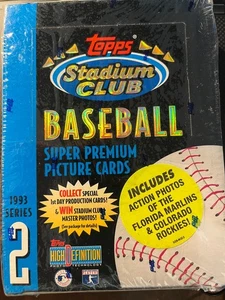 Caja de tarjetas de béisbol Topps Stadium Club Super Premium 1993 serie 2 sellada de fábrica - Imagen 1 de 2