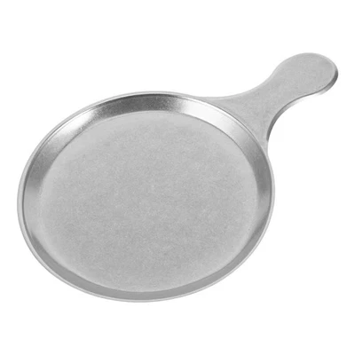  Piatto sfrigolante con manico rotondo per barbecue in acciaio inossidabile - Immagine 1 di 4