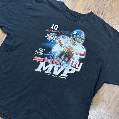 Camisa De Colección New York Giants Para Hombres 2XL Negra Reebok Eli Manning Super Bowl MVP Foto 1 de 4