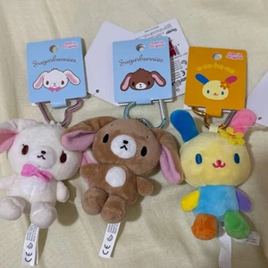 Set of 3 Mini Plush Carabiner Mascot 9-10cm Sugarbunnies USAHANA Sanrio Japan - Picture 1 of 1