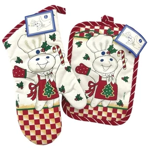 Pillsbury Co. Pillsbury Doughboy Ofenhandschuh und Topflappen Weihnachten Urlaub Motiv - Bild 1 von 6