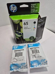 HP 65 Cartucce di Inchiostro Originali Confezione da 2 (Nero) (Tri-Colore) Scatola Aperta - Sacchetti Sigillati - Foto 1 di 8