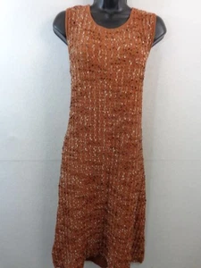 Ming Wang Dress Women's M Brown Sleeveless Knit Shift - Picture 1 of 14