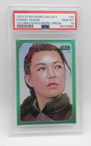 2023 Topps Star Wars Galaxy Europe Celebration Fennec Shand Green /50 PSA 10 - Picture 1 of 2