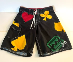Billabong Taj Burrow Board Shorts Men 30 Waist Black Poker Card Swim Trunks! - Picture 1 of 8