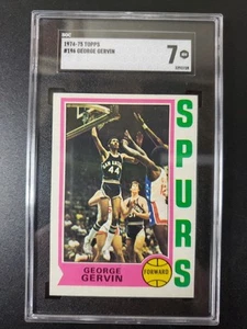 1974-75 Topps Set-Break #196 George Gervin SGC 7 NM No PSA - Regradable Rookie - Picture 1 of 4