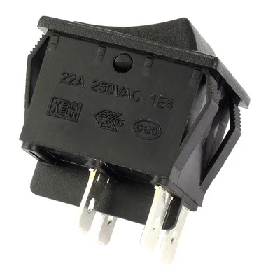 ZAPLYTE AC 20A/125V 22A/250V DPST 4 Terminal 2 Position I/O Boat Rocker Switch New