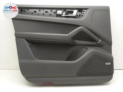 2019-22 PORSCHE CAYENNE FRONT LEFT DOOR TRIM PANEL SPEAKER COVER HANDLE GRAY 9Y0 - Image 1 of 4