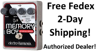New Electro-Harmonix EHX Memory Boy Analog Delay w/ Chorus/Vibrato Effect Pedal - Image 1 of 2
