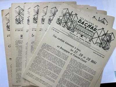 Lot 8 bulletins Les Anciens de Dachau 1968-1972 Histoire Commémoration - Photo 1/2