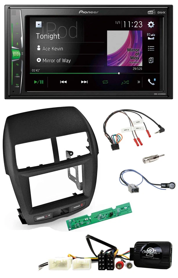 Pioneer 2DIN Lenkrad DAB USB Bluetooth Autoradio für Mitsubishi ASX 2010-2014 - Bild 1 von 4
