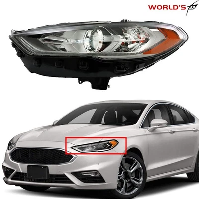 Faros delanteros proyectores halógenos para Ford Fusion 2017-2019 con LED DRL Driver LH Foto 1 de 4