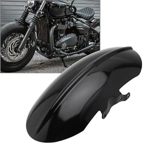 Vivid Black Motorrad kurzes vorderes Schutzblech Fender passend für Bobber Speedmaster - Bild 1 von 9