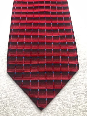 ROBERTO VILLINI CORBATA HOMBRE ROJO Y NEGRO CON AZUL 4 X 60 Foto 1 de 4