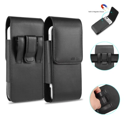 Leather hones Vertical Pouch Belt Clip Loop Holster OtterBox Cover Case - Image 1 of 4