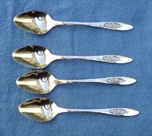 4 Oneida Ltd. 1881 Rogers Spring Valley Edelstahl 6 1/8 Zoll TEELÖFFEL 1990- - Bild 1 von 3