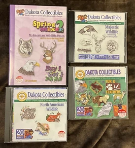 #63-Dakota Coleccionables CD Bordado Lote de 4 Wildlife Pk #2 Diseños! - Imagen 1 de 12