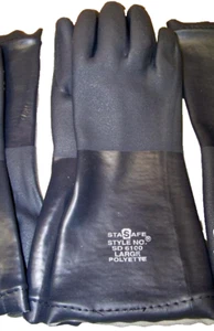 GUANTES NEGROS STASAFE SD6100 POLYETTE PVC / RESISTENTES A PRODUCTOS QUÍMICOS / #SD6100 / MEDIANOS - Imagen 1 de 2