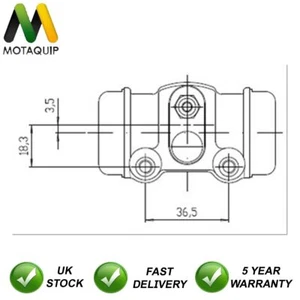 Wheel Brake Cylinder Rear Motaquip Fits Nissan Terrano Largo Ford Maverick - Picture 1 of 8