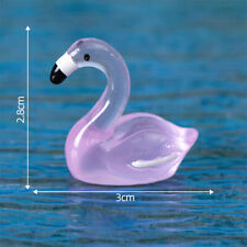 2pcs Cute Mini Luminous Flamingo Glow In The Dark Micro Figurines Ornament Gift
