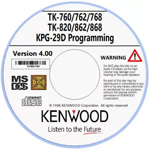 Kenwood KPG-29D Ver. 4.00 Programming Software for TK-760 & TK-860 Series Radios - Picture 1 of 5
