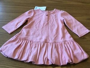 NWT! Gymboree Girls Pink Bubble Dress Size 6-12 Months Long Sleeved Flower - Picture 1 of 7
