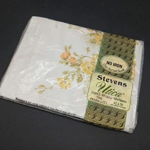 Vintage Stevens Utica Two Pillowcases Canterbury Floral No Iron Percale Sealed - Picture 1 of 4