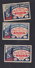 3 Ancienne étiquettes Allumettes Tchécoslovaquie BN120238 Femme 
