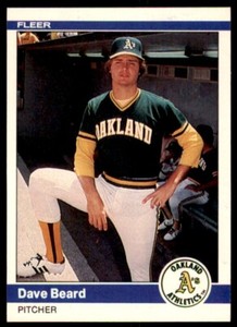 1984 Fleer Dave Beard . Oakland Athletics #438