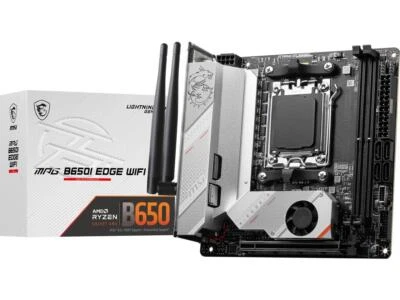 MSI MPG B650I EDGE WIFI AM5 AMD B650 SATA 6Gb/s DDR5 Mini ITX Motherboard - Image 1 of 4