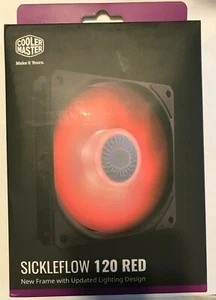 Cooler Master Sickleflow 120 Red LED 120mm Fan MFXB2DN18NPRR1 Updated Design - Picture 1 of 2