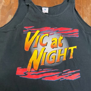 Vintage Vic Ferrari Band Tank Top Mens XL 1996 Vic At Night Midwest T-shirt - Picture 1 of 7
