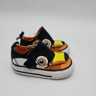 Винтажный Converse мальчиков Chuck Taylor все звезды 742831F оранжевый черный Baby размер 2 - Изображение 1 из 4