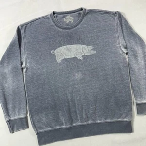 Lucky Brand Pink Floyd Animals Sweatshirt Men Large Gray Distressed Pullover - Picture 1 of 14