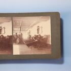 S.S Saxonia Stereoview 3D C1910 Real Photo Passengers Deck Loungers