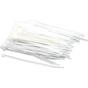 White Nylon Cable Zip Ties 2.5mm x 4" Self Locking Wire Organizing Tools 100Pcs - Picture 1 of 1