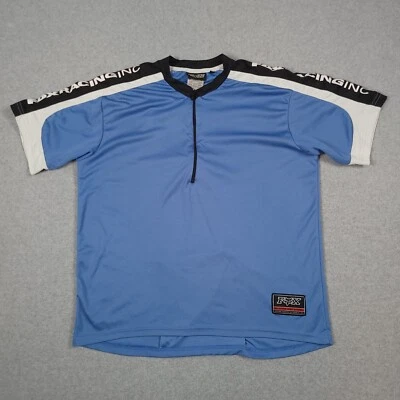 Camiseta deportiva de carreras Fox vintage para hombre grande con logotipo de cabeza azul motocross BMX tierra años 90 Y2K Foto 1 de 4