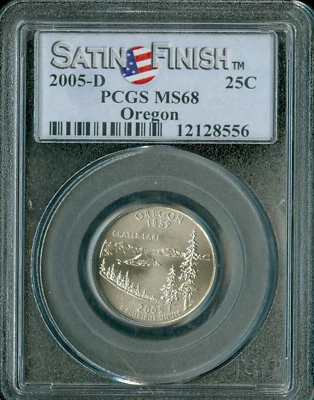 2005 D OREGON QUARTER PCGS MS68 SF   . - Image 1 of 2