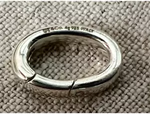 Neu Tiffany & Co. 925 Silber Verschluss Link Charm Frühlingsring für Charms Halskette XL - Bild 1 von 15