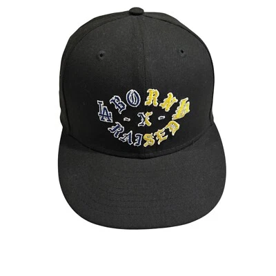 Born X Raised 2020 Champs LA Lakers Dodgers New Era Fitted Hat 6 7/8 - Image 1 of 4