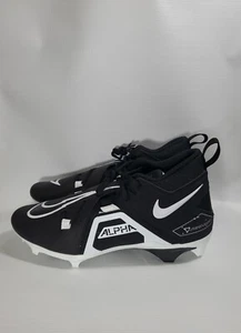 Nike Alpha Menace Pro 3 Football Cleats Black & White CT6649-001 Men's SZ: 12.5 - Picture 1 of 6
