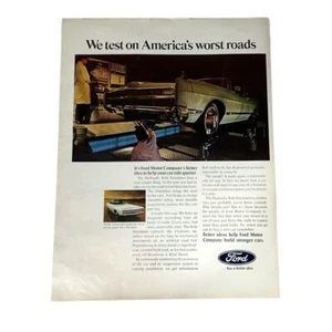 Ford We Test On Americas Worst Roads 1969 anuncio impreso original vintage - Imagen 1 de 4