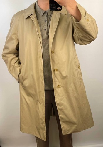 Giacca cappotto Burberrys England vintage anni 90 con fodera beige taglia 52 L XL