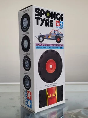 Vintage Rare New Tamiya 1/10 Super Champ Buggy Sponge Tyre Set (Rear) No 185 - Image 1 of 4