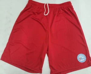 0725 Mens NBA Team Apparel PHILADELPHIA 76ERS Polyester Jersey SHORTS RED ROYAL - Picture 1 of 6