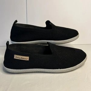 Tommy Bahama Loafers Textured Black Slip On Cloth Women’s 8.5 - Picture 1 of 7