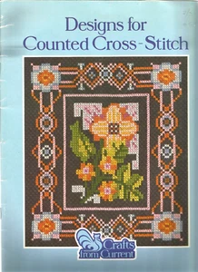 Designs for Counted Cross Stitch Floral Craft Pattern Booklet 16 Pages - Picture 1 of 3